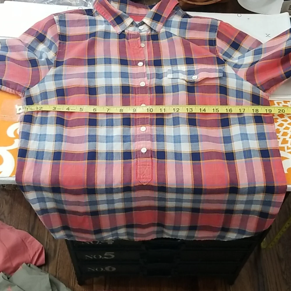 J. Crew Madras Plaid Popover